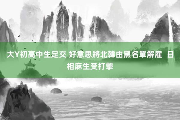大Y初高中生足交 好意思將北韓由黑名單解雇  日相麻生受打擊
