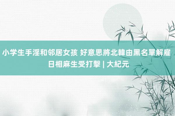 小学生手淫和邻居女孩 好意思將北韓由黑名單解雇  日相麻生受打擊 | 大紀元